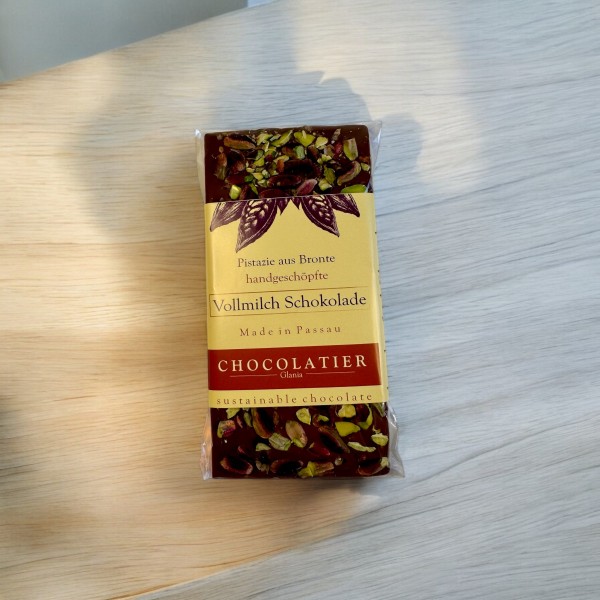 tafelschokolade vollmilch pistazie